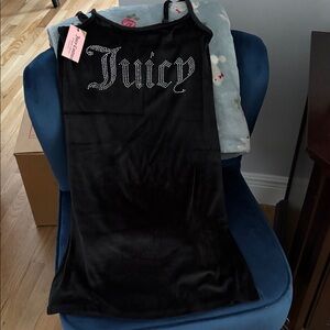 Juicy velour Couture Black Rhinestone night gown